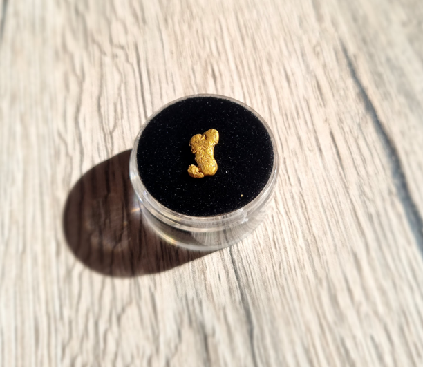 Goldnugget aus Alaska 0.950 gramm.