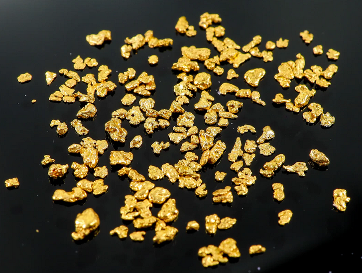 1.0 Gramm Gold Flakes 24-14 Mesh aus der Mammoth Valley Mine